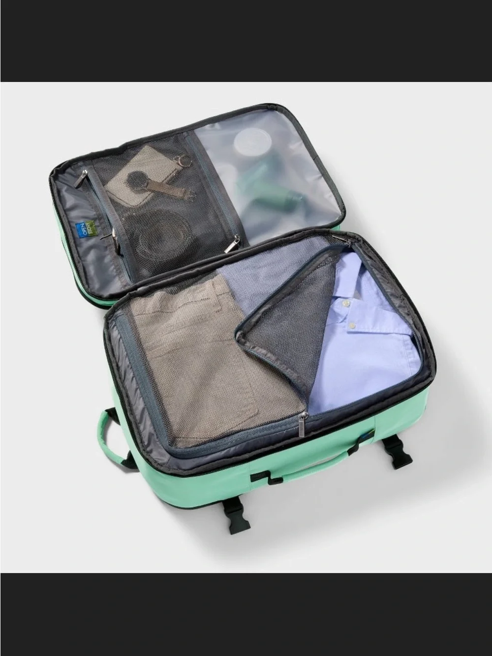 Open story travel backpack